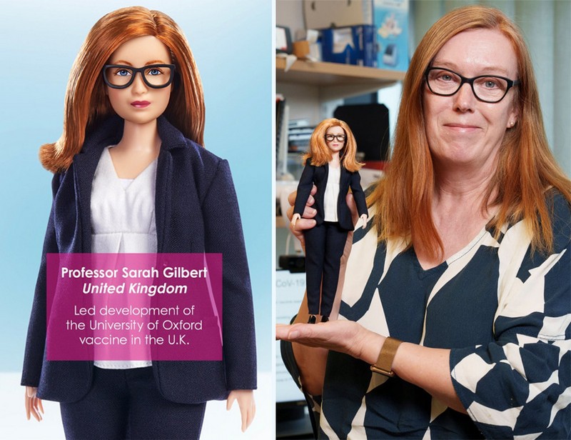 Profesora Sarah Gilbert (Gran Bretaña) |:  Mattel crea muñecas Barbie para honrar a los trabajadores de primera línea de Covid-19 |  Zestradar