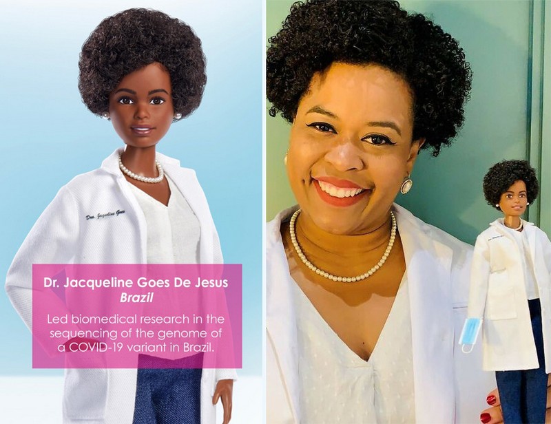 Jaqueline Góes de Jesus (Brasil) |:  Mattel crea muñecas Barbie para honrar a los trabajadores de primera línea de Covid-19 |  Zestradar