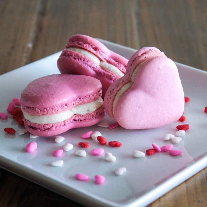 Macarrones de San Valentín |:  12 lindas ideas de galletas para el día de San Valentín |  Zestradar