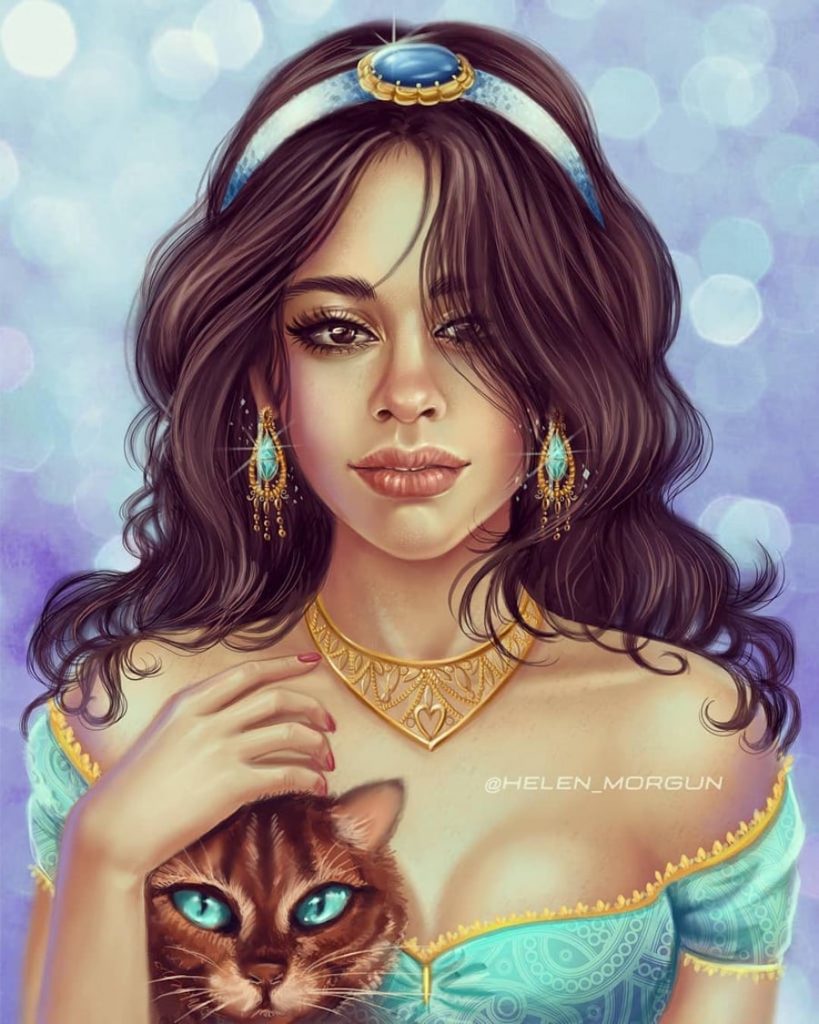 4Jazmín - Camila Cabello |:  Artista ucraniano reinventa a tus celebridades favoritas como princesas de Disney |  Zestradar