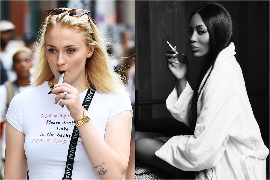 Fumar es malo - Sophie y Naomi |  Los famosos también tienen hábitos poco saludables  Zestradar