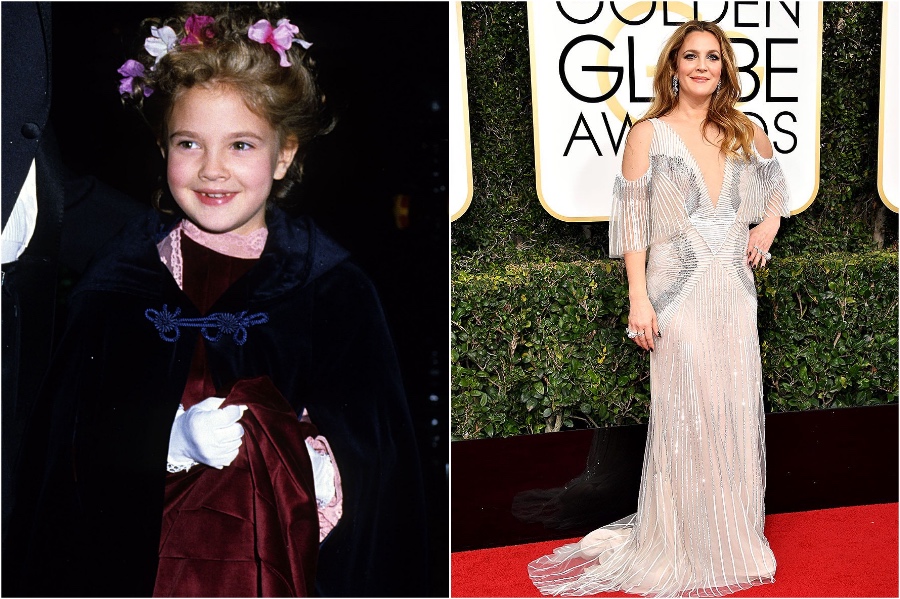 Drew Barrymore |  ¿Cómo lucían las estrellas en su primera alfombra roja?  Zestradar