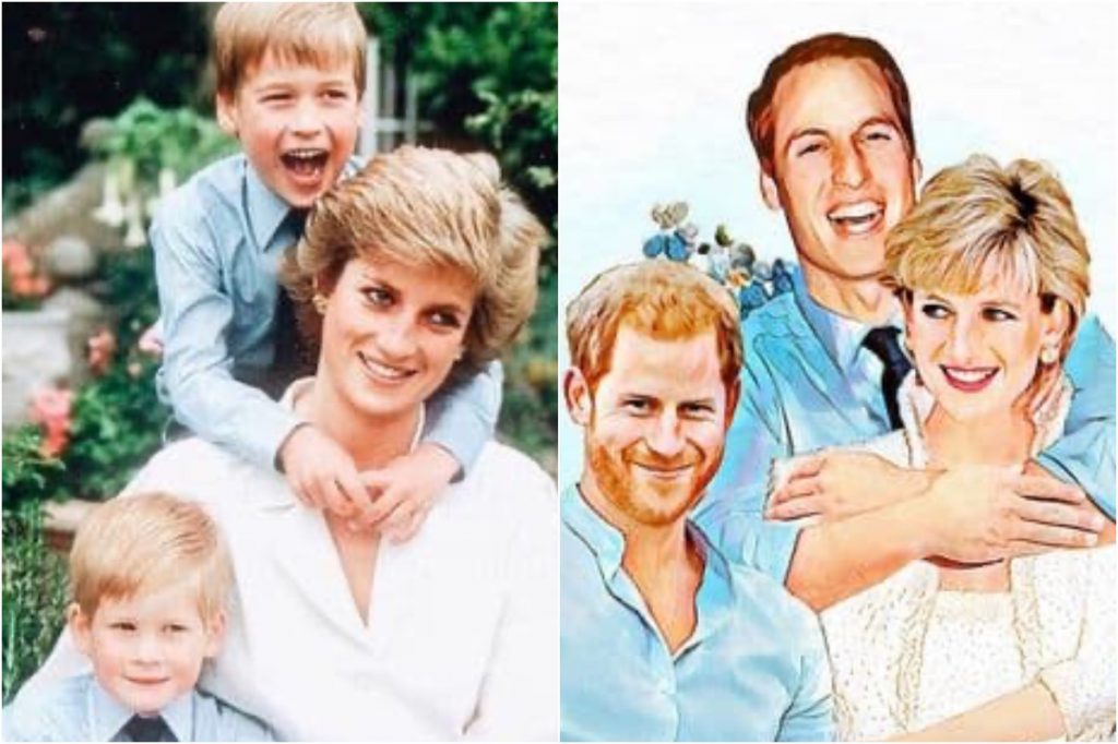 #4 |  Ilustraciones irreales de la familia real con la princesa Diana |  Zestradar