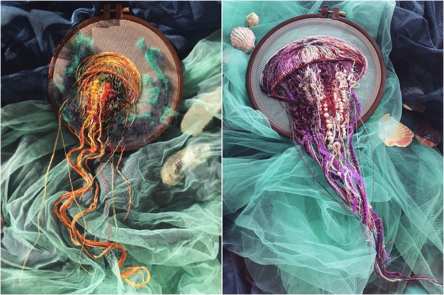 Bordado de medusas que rompe límites #2 |  Zestradar