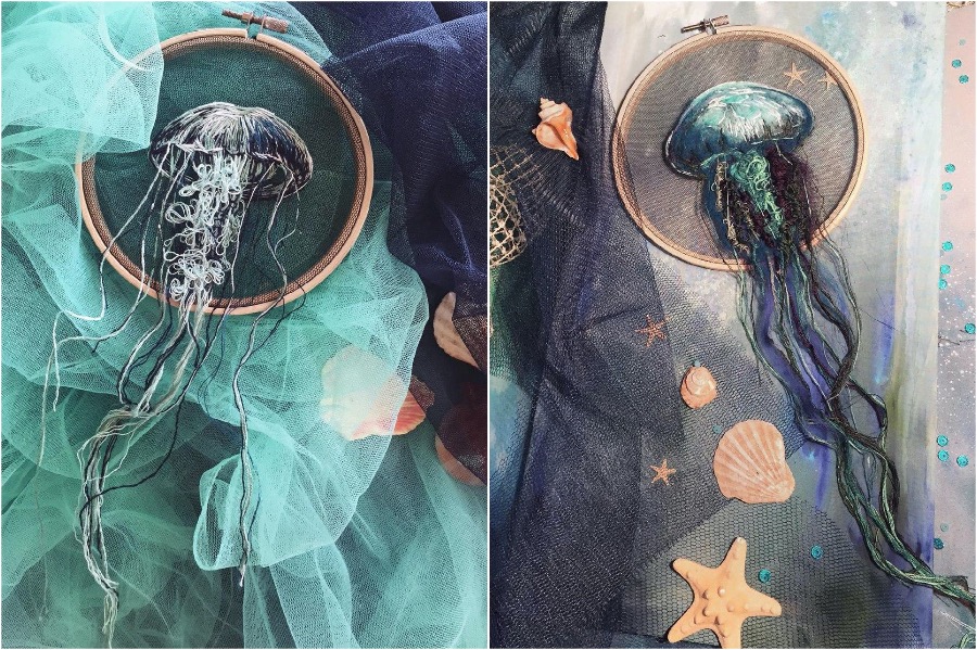 Bordado de medusas que rompe límites #3 |  Zestradar