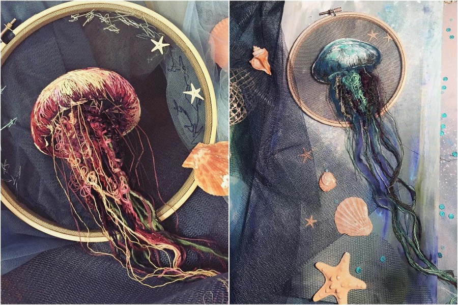 Bordado de medusas que rompe límites #4 |  Zestradar