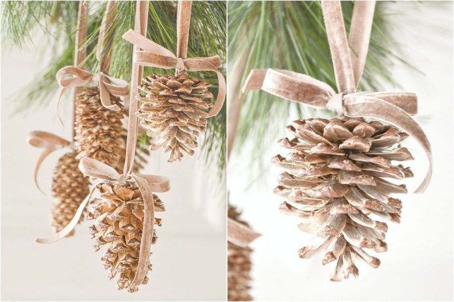 Adornos de pino |:  10 manualidades con pinos para probar esta Navidad |  Zestradar