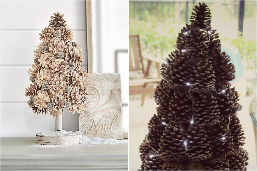 Árbol de Navidad de pino |:  10 manualidades con pinos para probar esta Navidad |  Zestradar