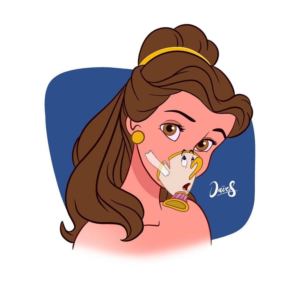 Bella |:  Artista crea máscaras para princesas de Disney y es lo mejor que verás hoy |  Zestradar