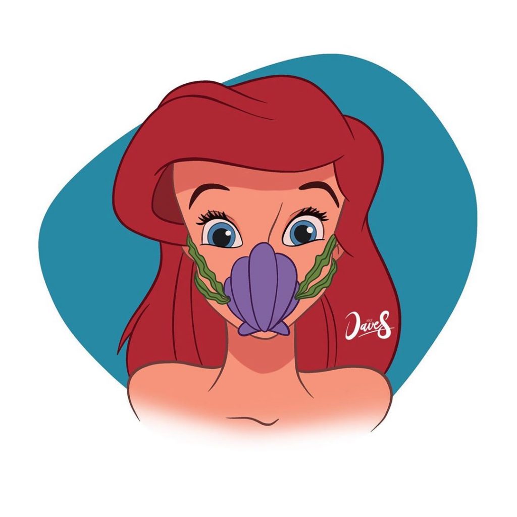 Ariel |  Artista crea máscaras para princesas de Disney y es lo mejor que verás hoy |  Zestradar