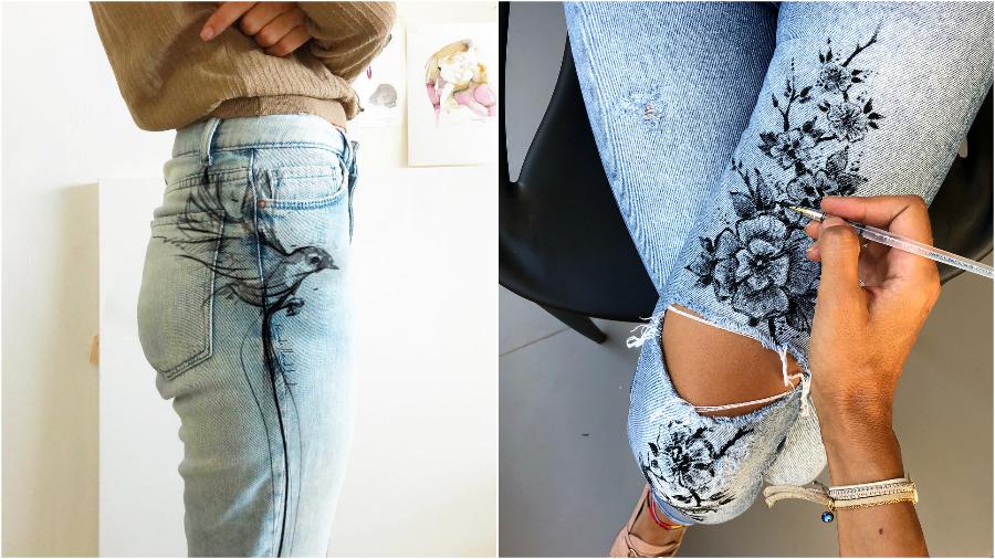 #3 |  Randa Haddadin crea arte asombroso pintando en sus jeans y su cuerpo  Zestradar