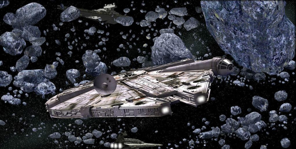 Cinturones de asteroides mortales |  8 mitos espaciales que creemos gracias a las películas |  bayas de cerebro