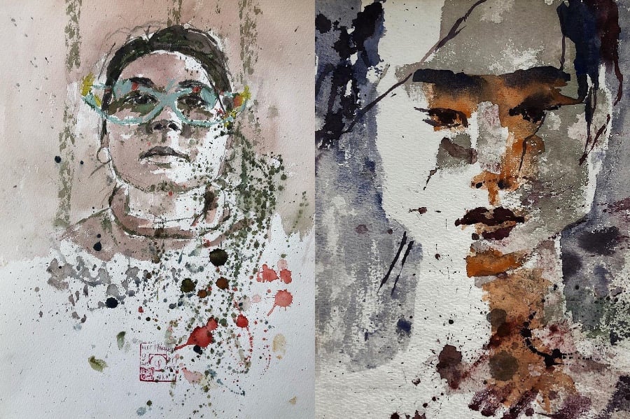Óleo sobre lienzo  Las pinturas de este artista están fuera de este mundo.  bayas de cerebro