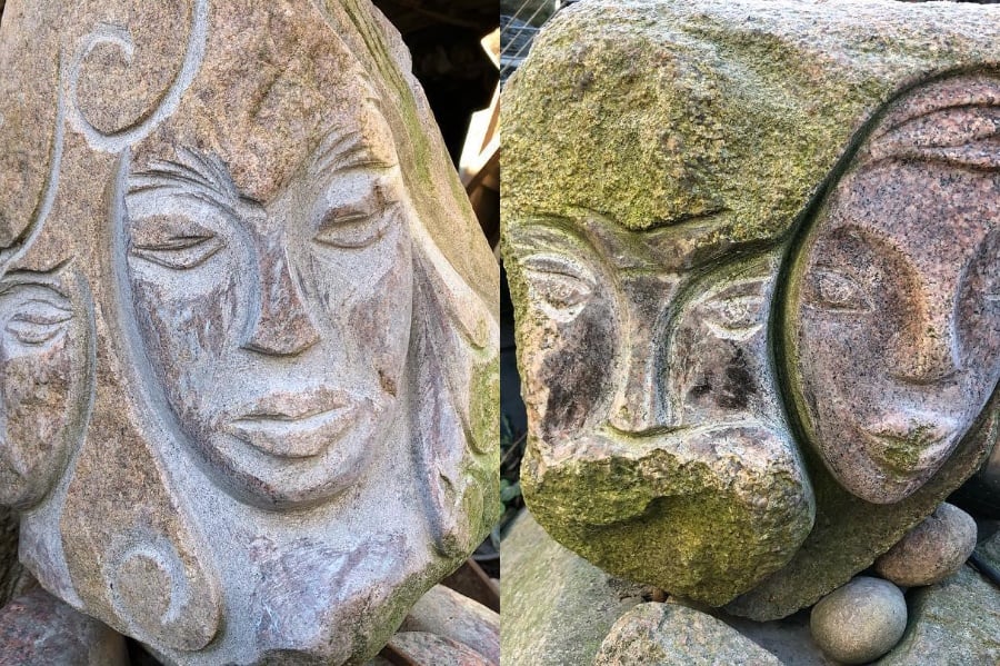 Arte en piedra |:  Las pinturas de este artista están fuera de este mundo.  bayas de cerebro