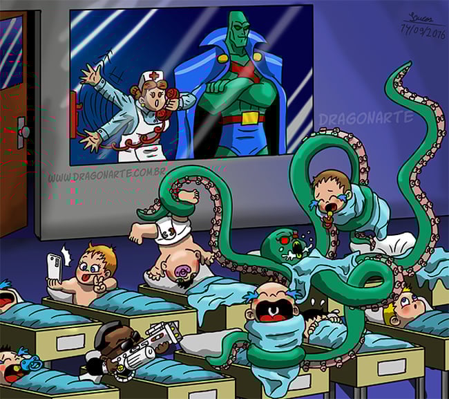 Marciano Jr. |:  ¿Y si los superhéroes de Marvel y DC tuvieran hijos?  bayas de cerebro