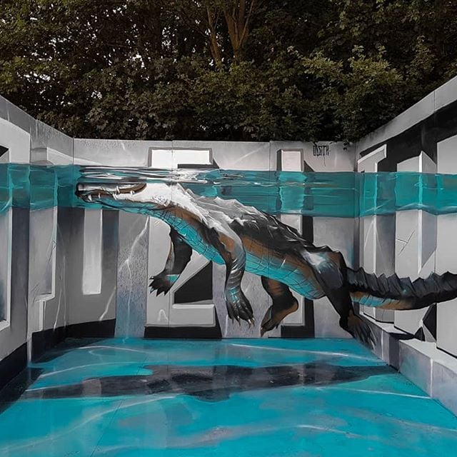 Toma de NatGeo |:  10 arte callejero hiperrealista en 3D de Odette |:  bayas de cerebro