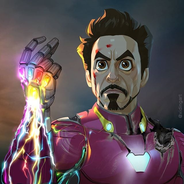 Hombre de Hierro | 23 héroes de Marvel reinventados por Xi Ding |: bayas de cerebro
