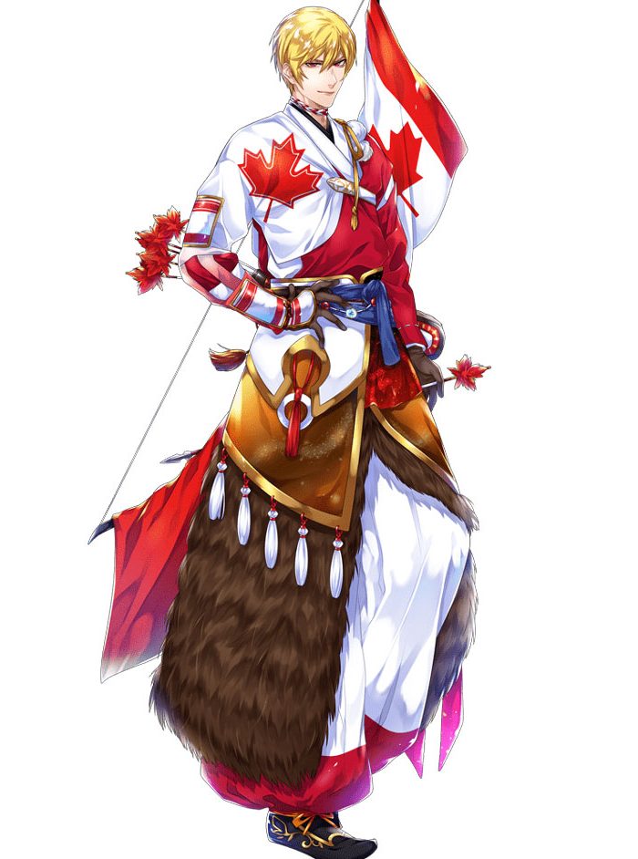 Canadá y su bandera como un personaje de anime | Barreras cerebrales