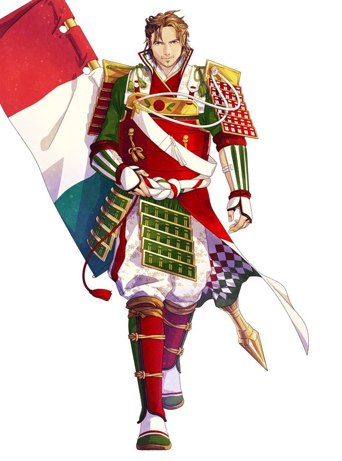 Italia y su bandera como un personaje de anime. Barreras cerebrales