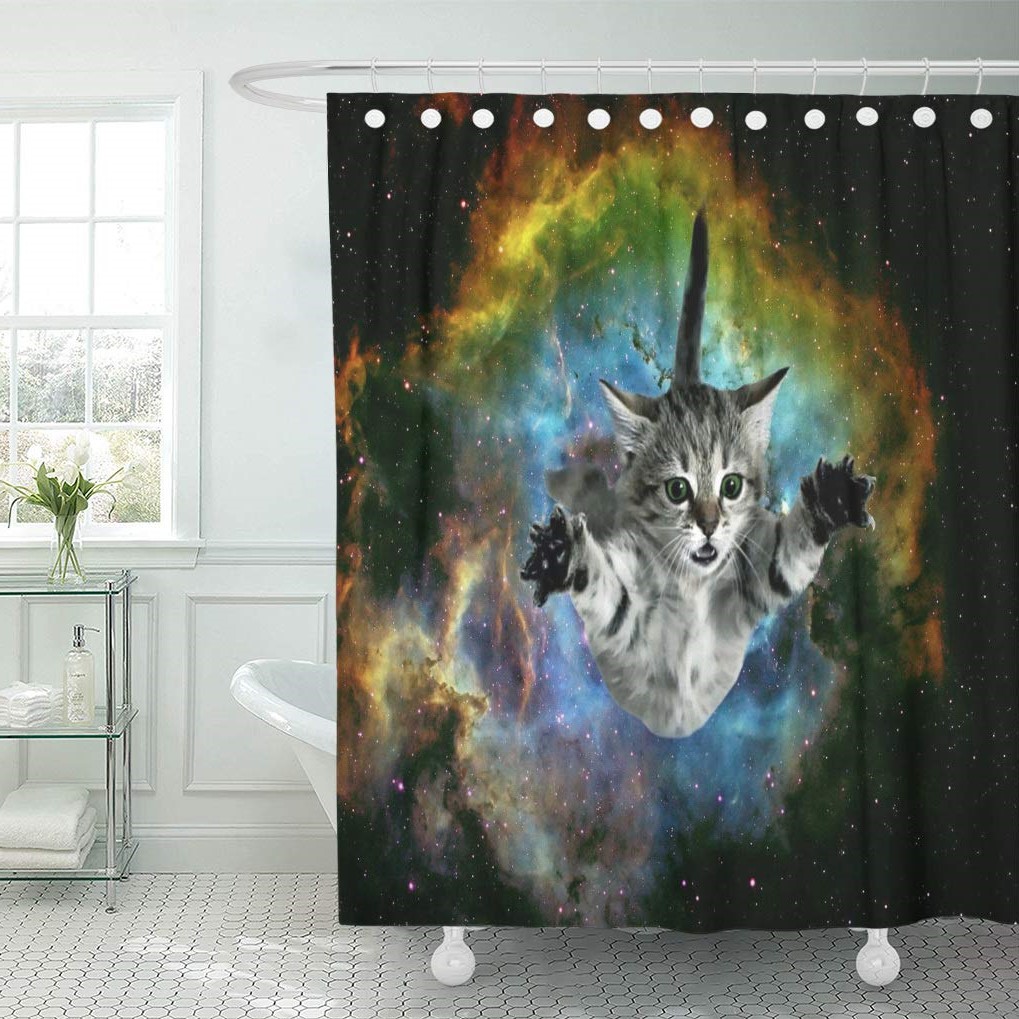 28 Cortinas de ducha geek y divertidas para adultos # 6 | Bayas cerebrales