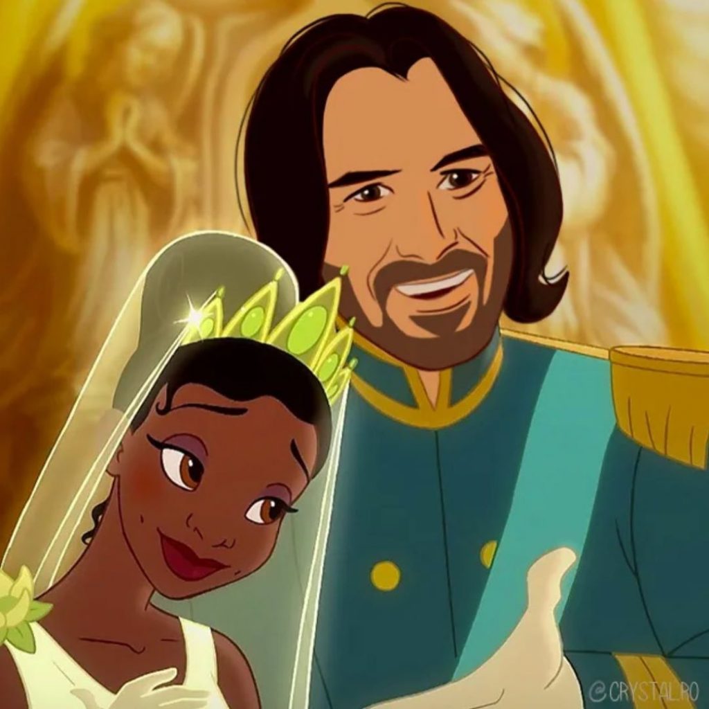 Keanu Reeves como Príncipe Naveen | Cerebro
